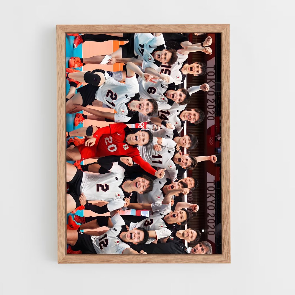 Poster Esprit d'Équipe Japan – affiche Volleyball (vue 4)